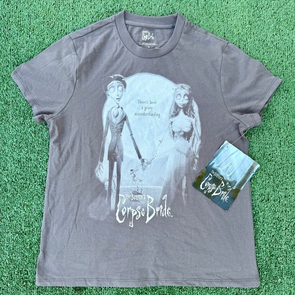 Warner Bros Tim Burtons Corpse Bride T Shirt Gray Tee New With Tag